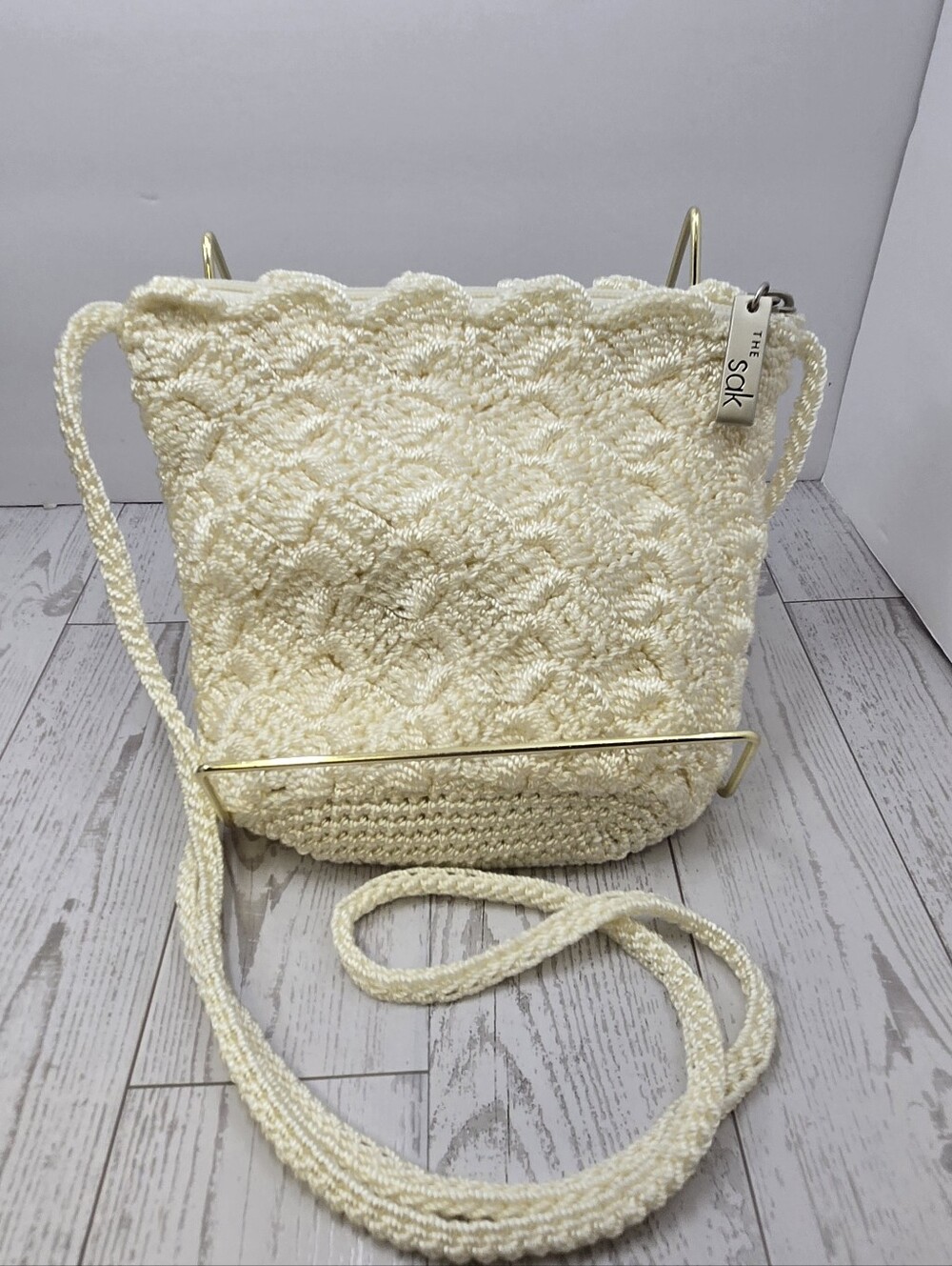 New Without Tags Crocheted Small Shoulder Crossbody Saks Cottagecore Boho Bag